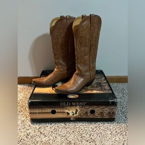 Old West Brown Cowboy Boots